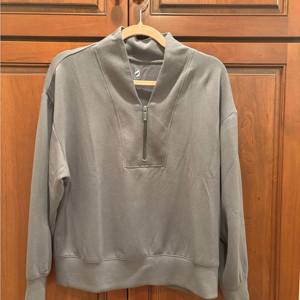 Gray Quarter-Zip Pullover
